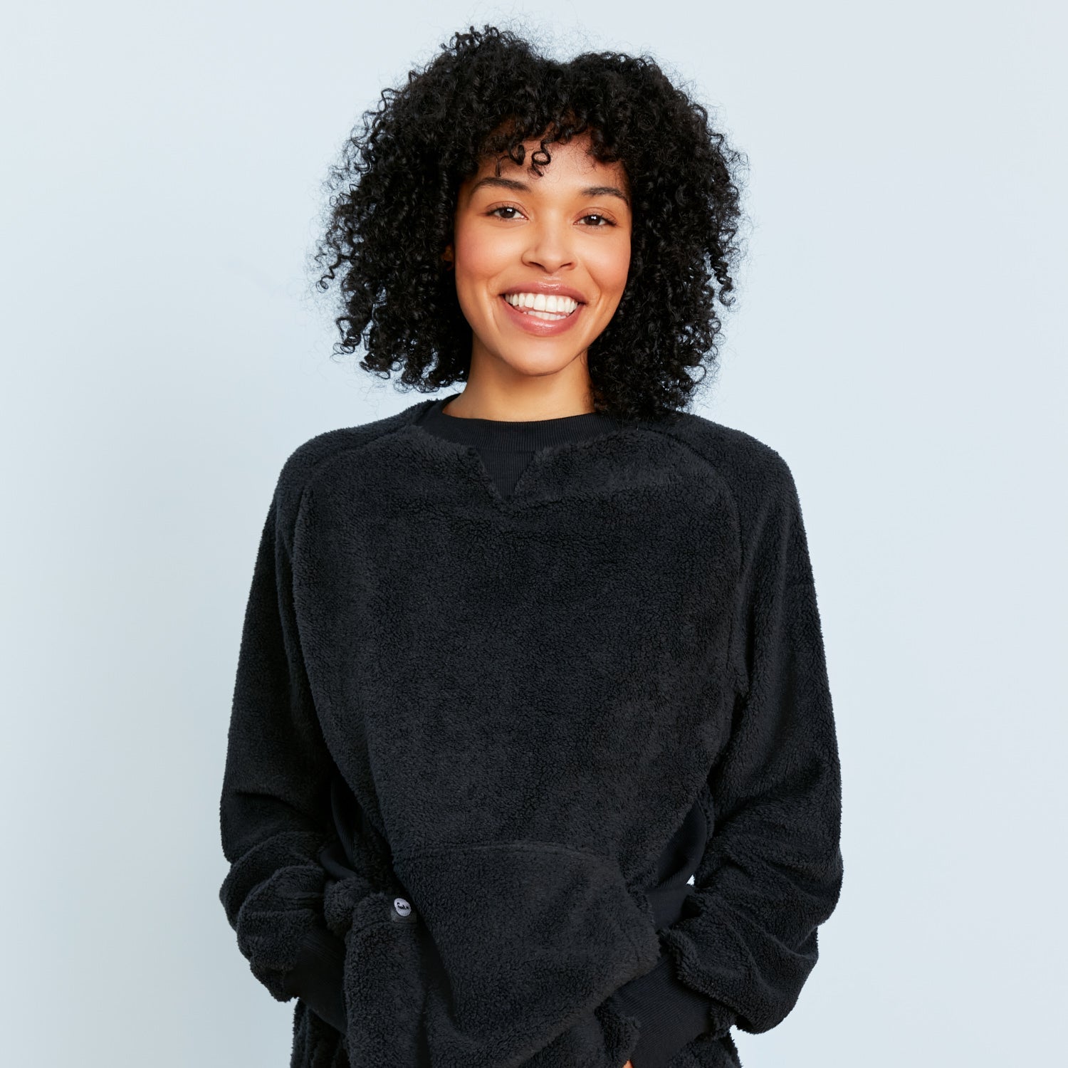 Sherpa Fleece Lounge Crew | Black