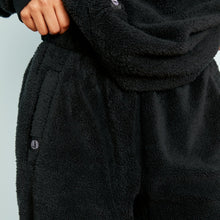Sherpa Fleece Lounge Joggers | Black