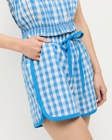 Color: Blue/Cream Gingham