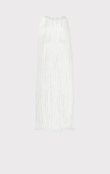 Racer Fringe Mini Dress | Alabaster