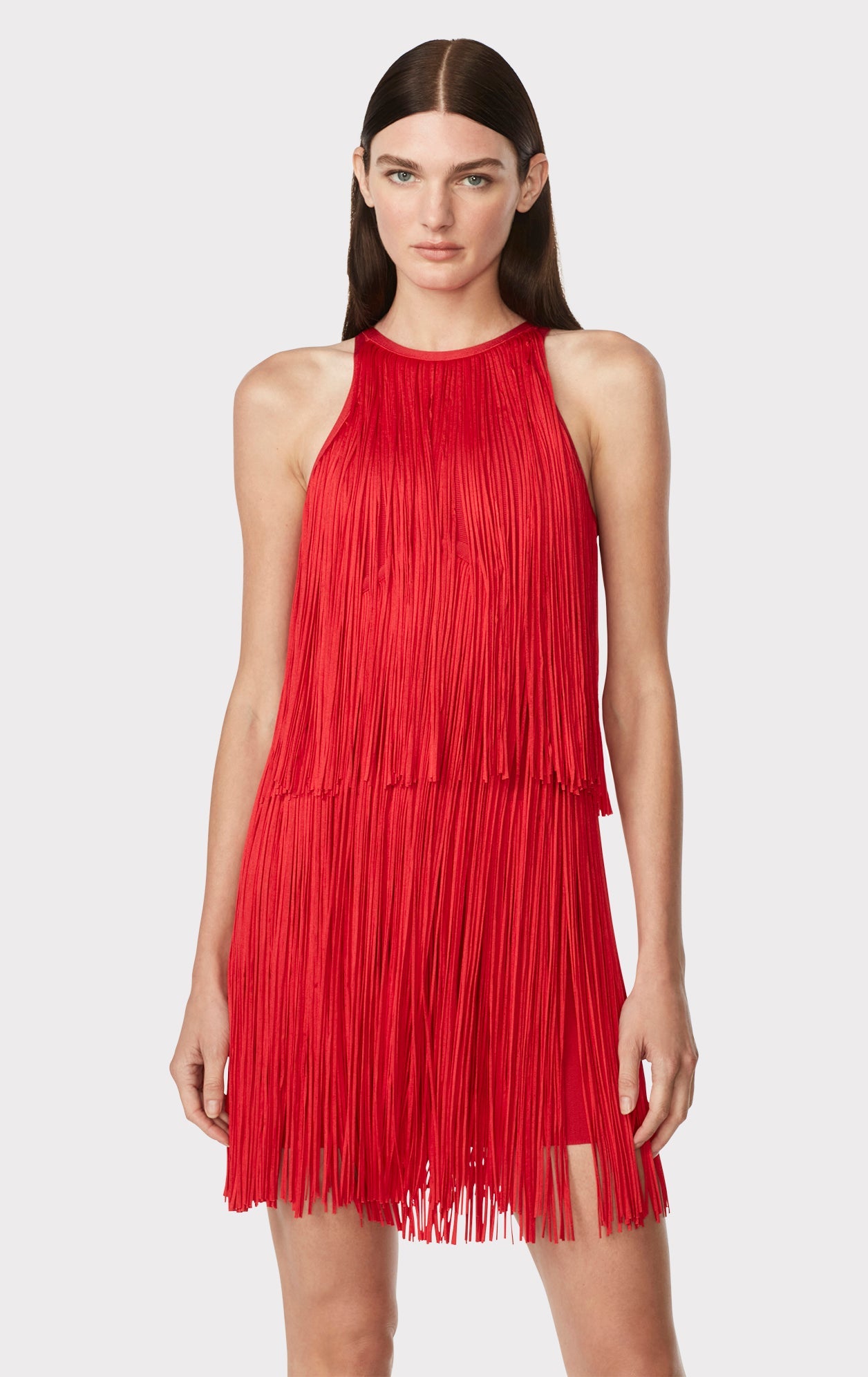 Tiered Fringe Mini Dress | Currant