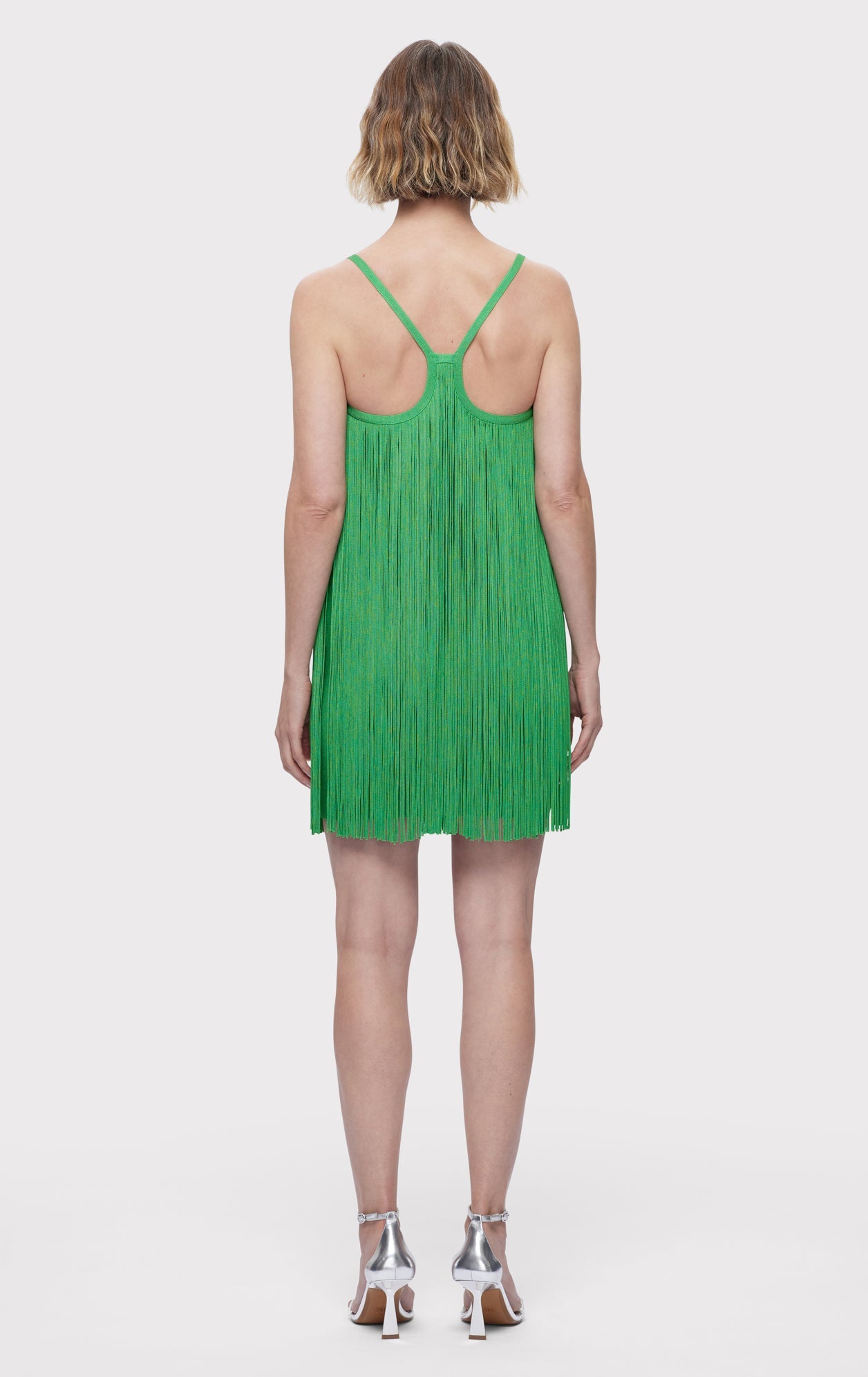 Fringe Sweetheart S/L Mini Dress | Kelly Green