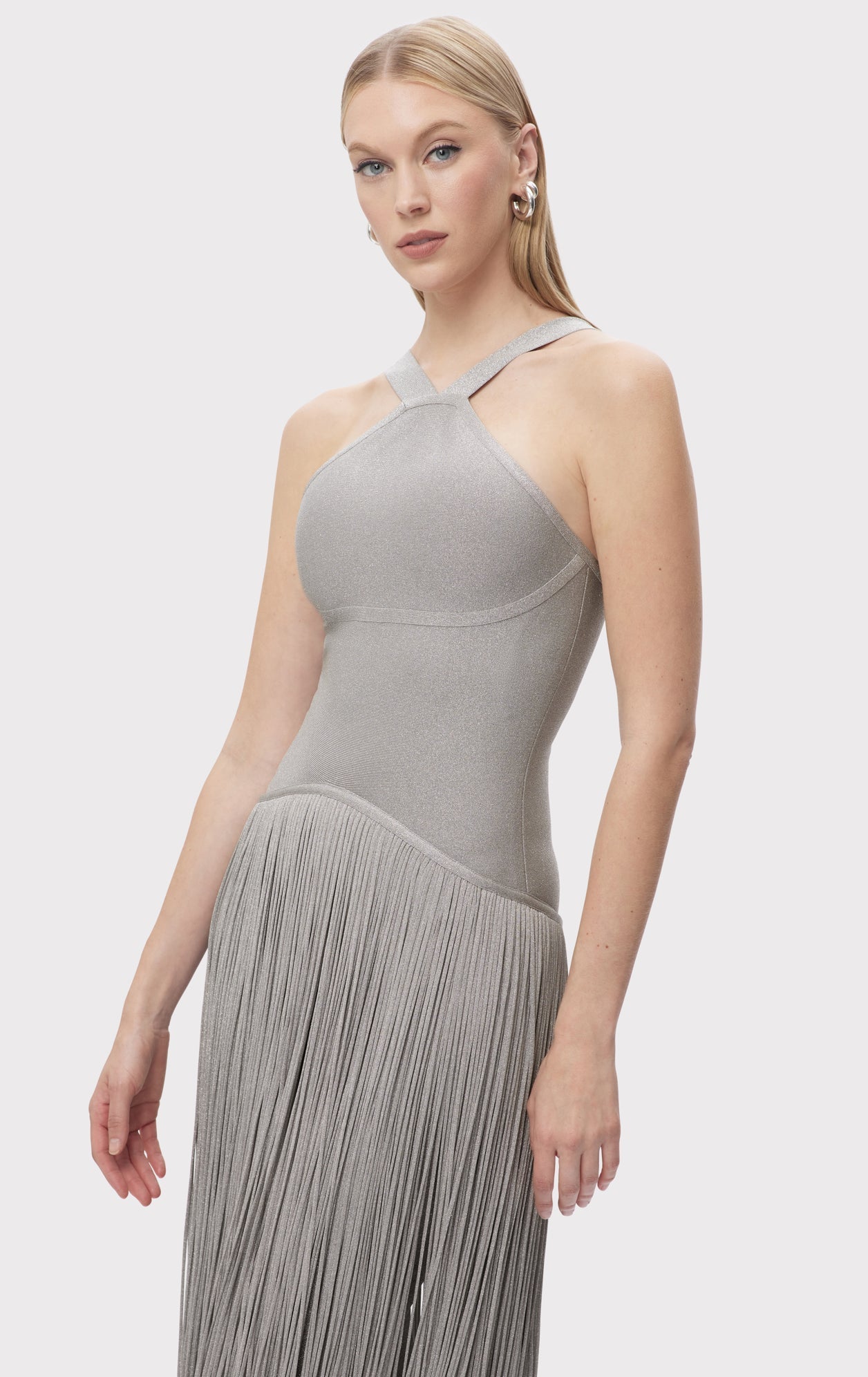 The Metallic Kennedy Gown | Metallic Silver