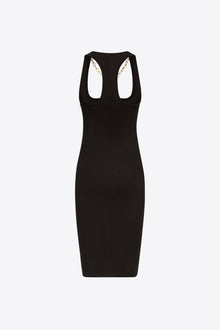 'AREA' Nameplate Tank Midi Dress | Black