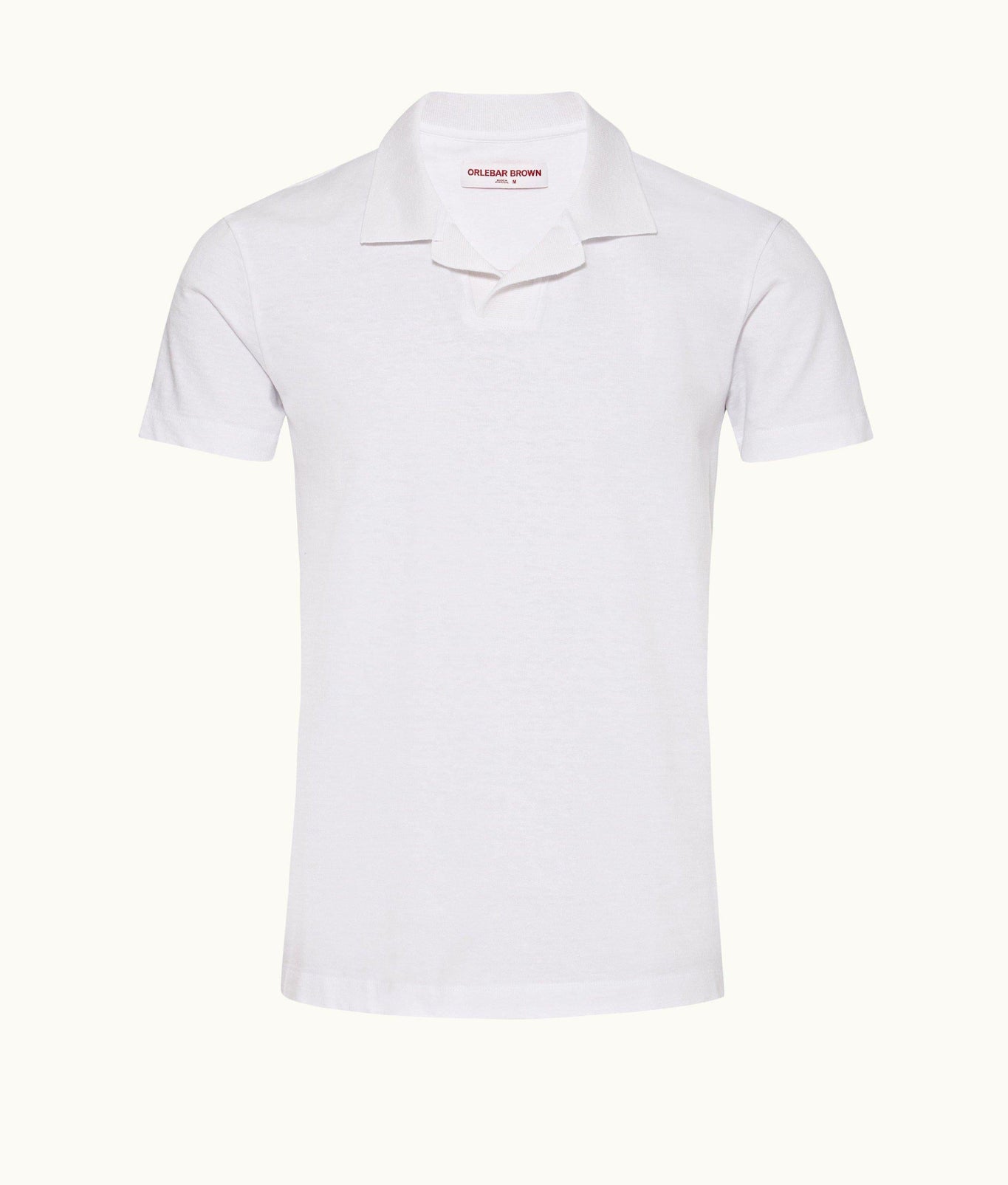 Felix Cotton Resort Collar Textured Cotton Polo Shirt | White
