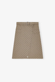 Flock Check Suiting Skirt | Tiger's Eye