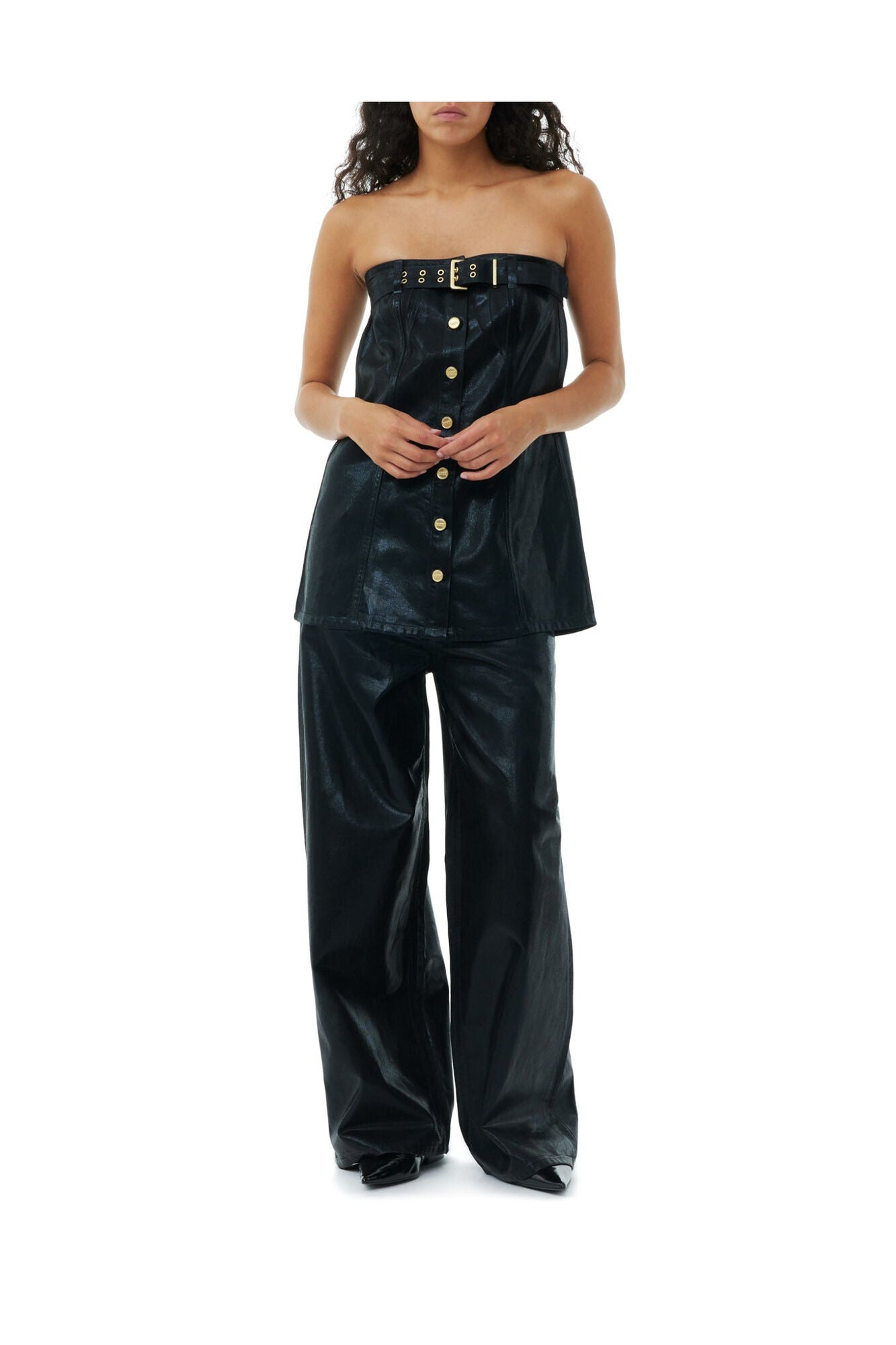 Foil Denim Corsage | Black