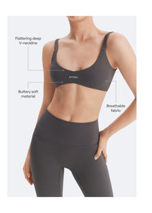 Form-Fitting Sports Bra | Gray