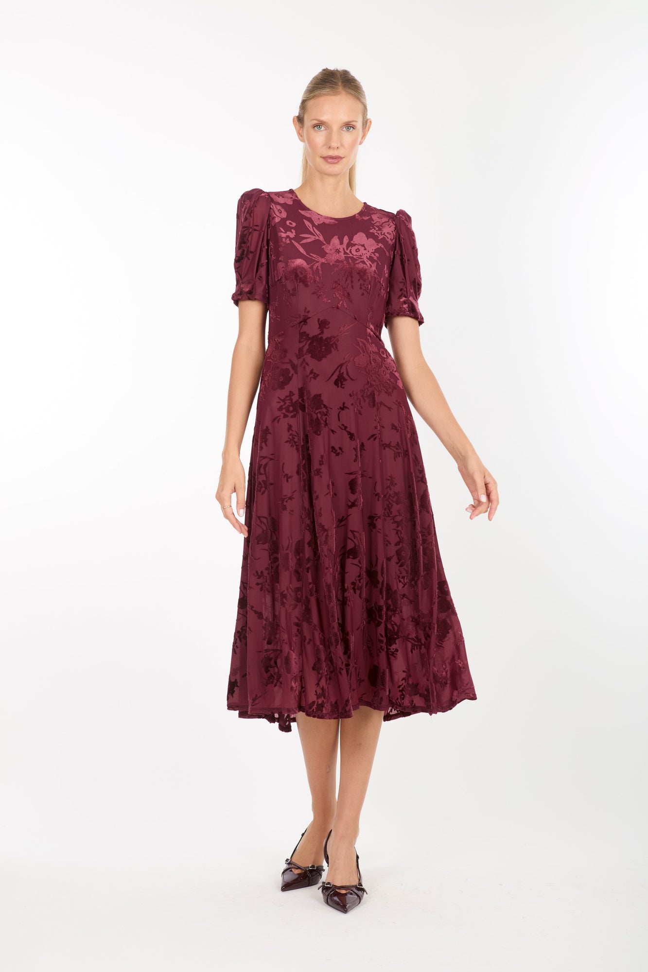 Fran Dress | Garnet Floral