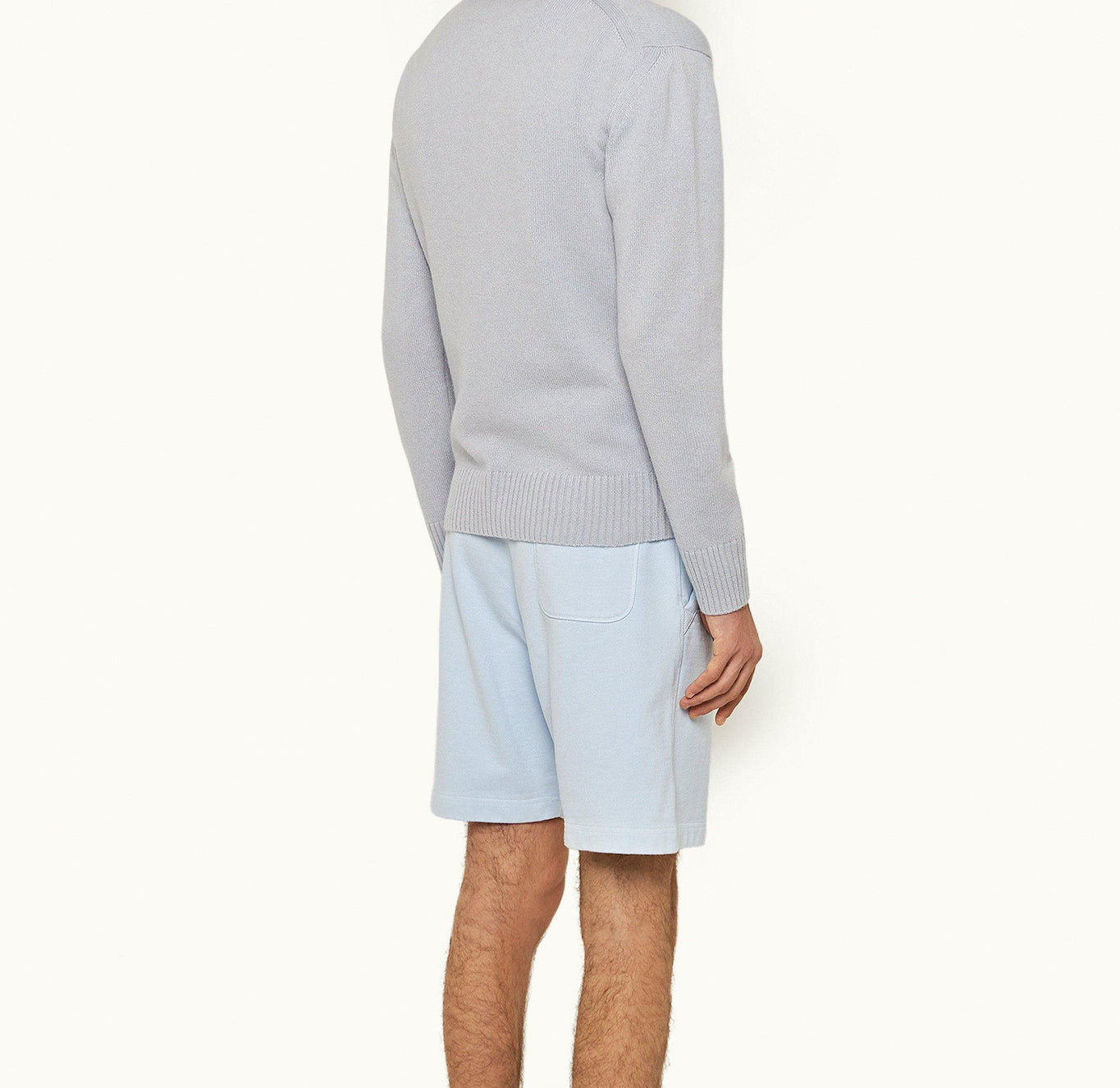 Frederick Tailored Fit Organic Cotton Sweat Shorts | Ice Blue