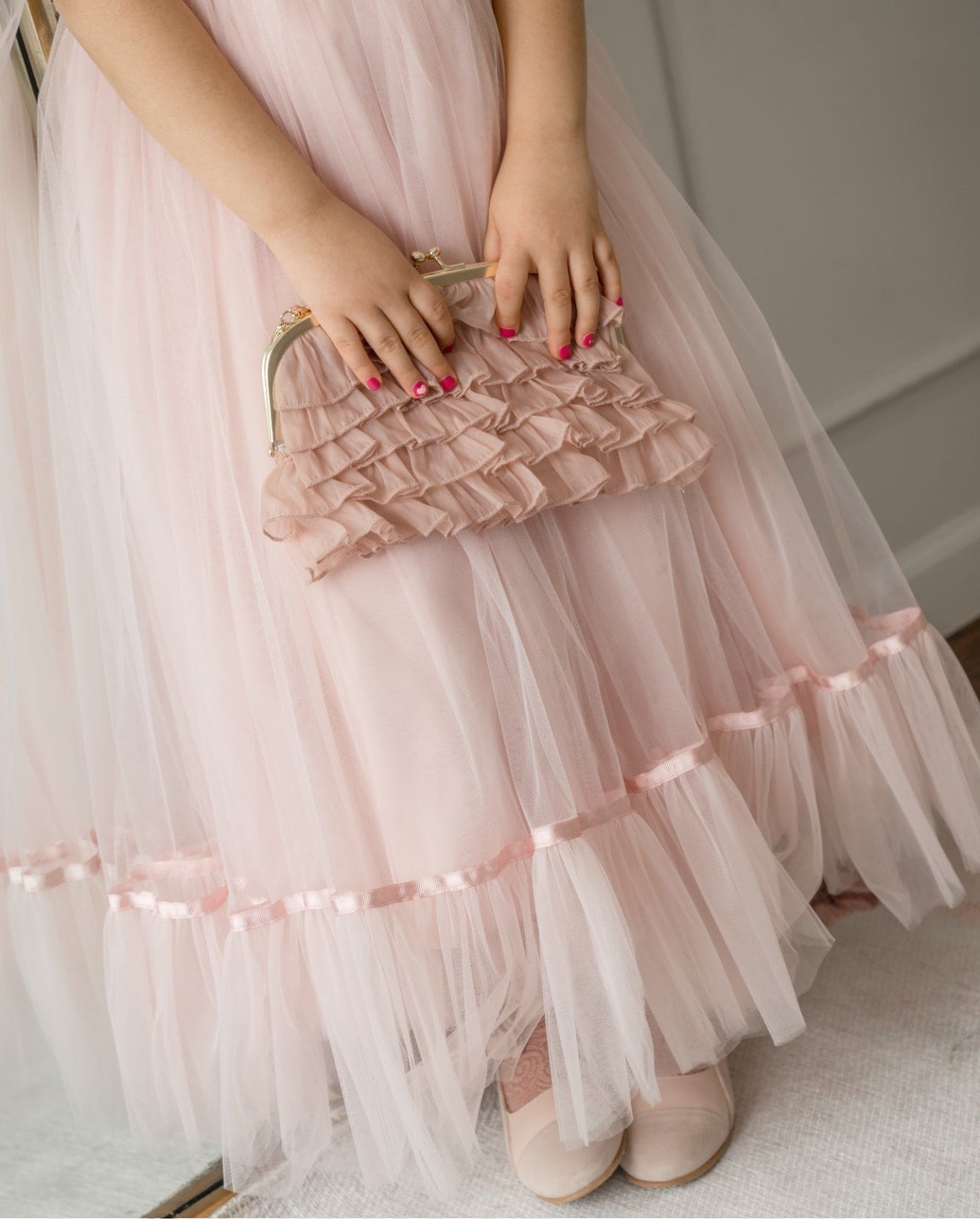 Girls | Camila Tulle Gown | Light Pink