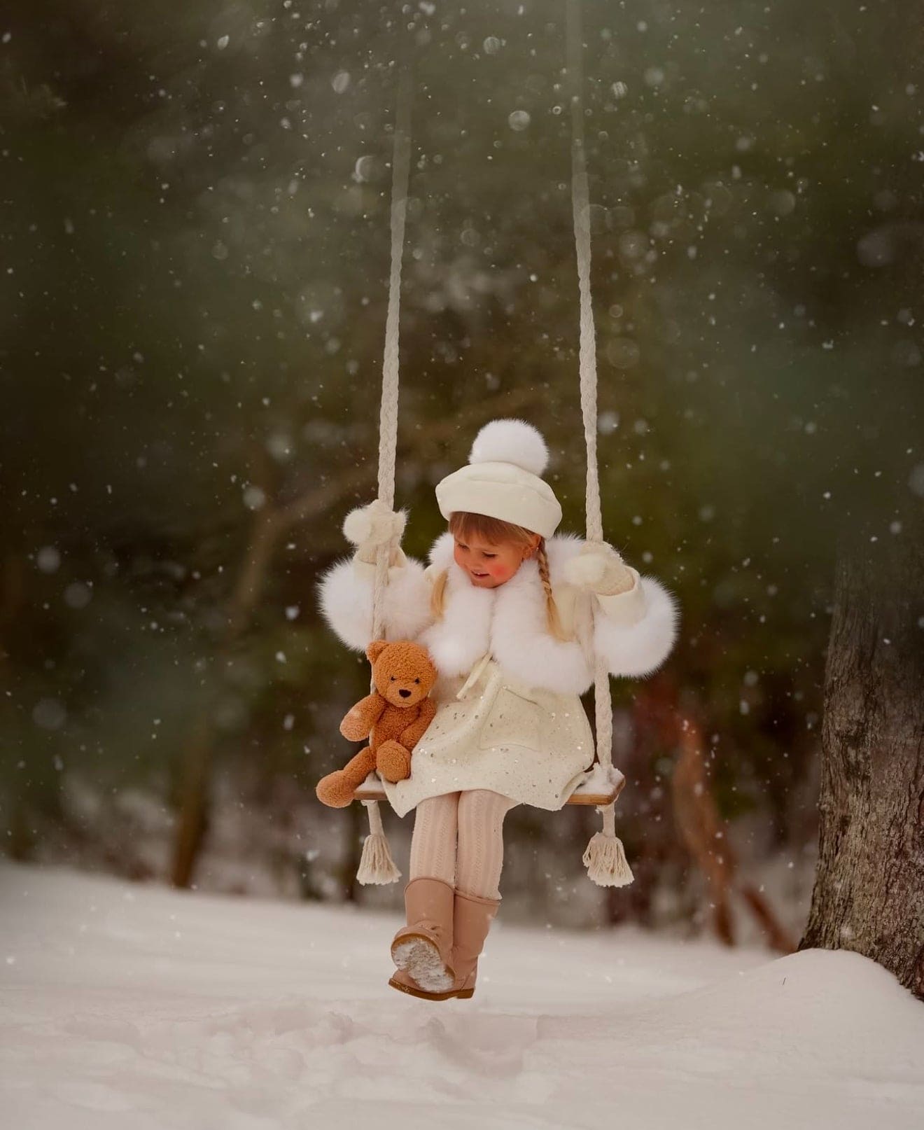 Baby Girls | Marshmallow Wool Coat | Beige