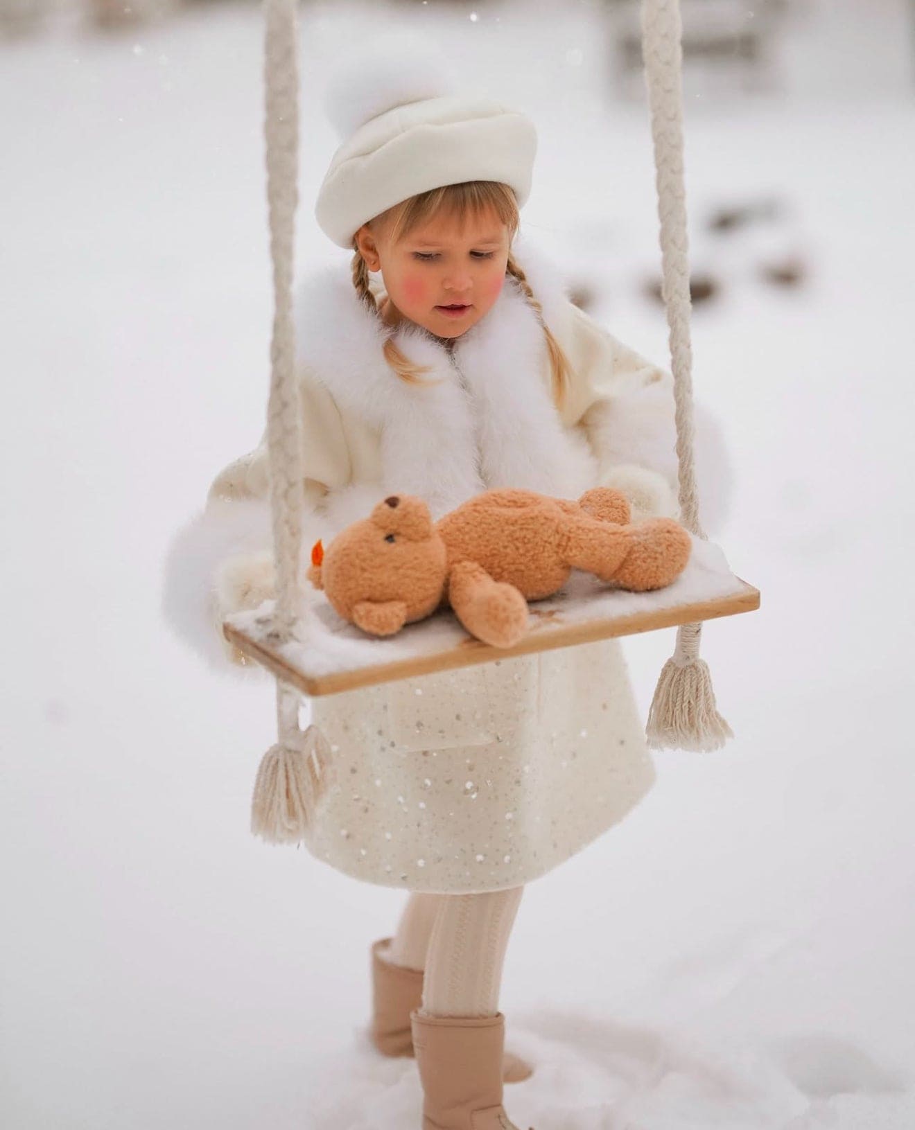 Baby Girls | Marshmallow Wool Coat | Beige