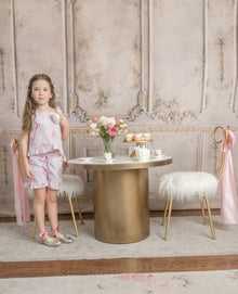 Girls | Maya Top and Shorts Set | Teacup Pink