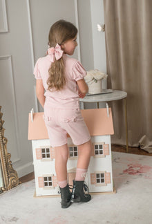 Baby Girls | Top and Biker Shorts Set | Pink