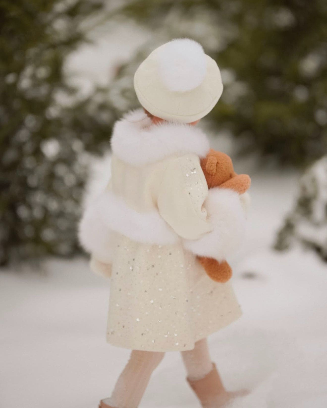 Baby Girls | Marshmallow Wool Dress | Beige