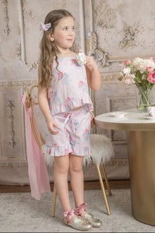 Girls | Maya Top and Shorts Set | Teacup Pink