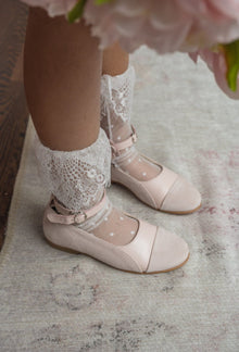 Ivy Polka Dot Lace Socks | White