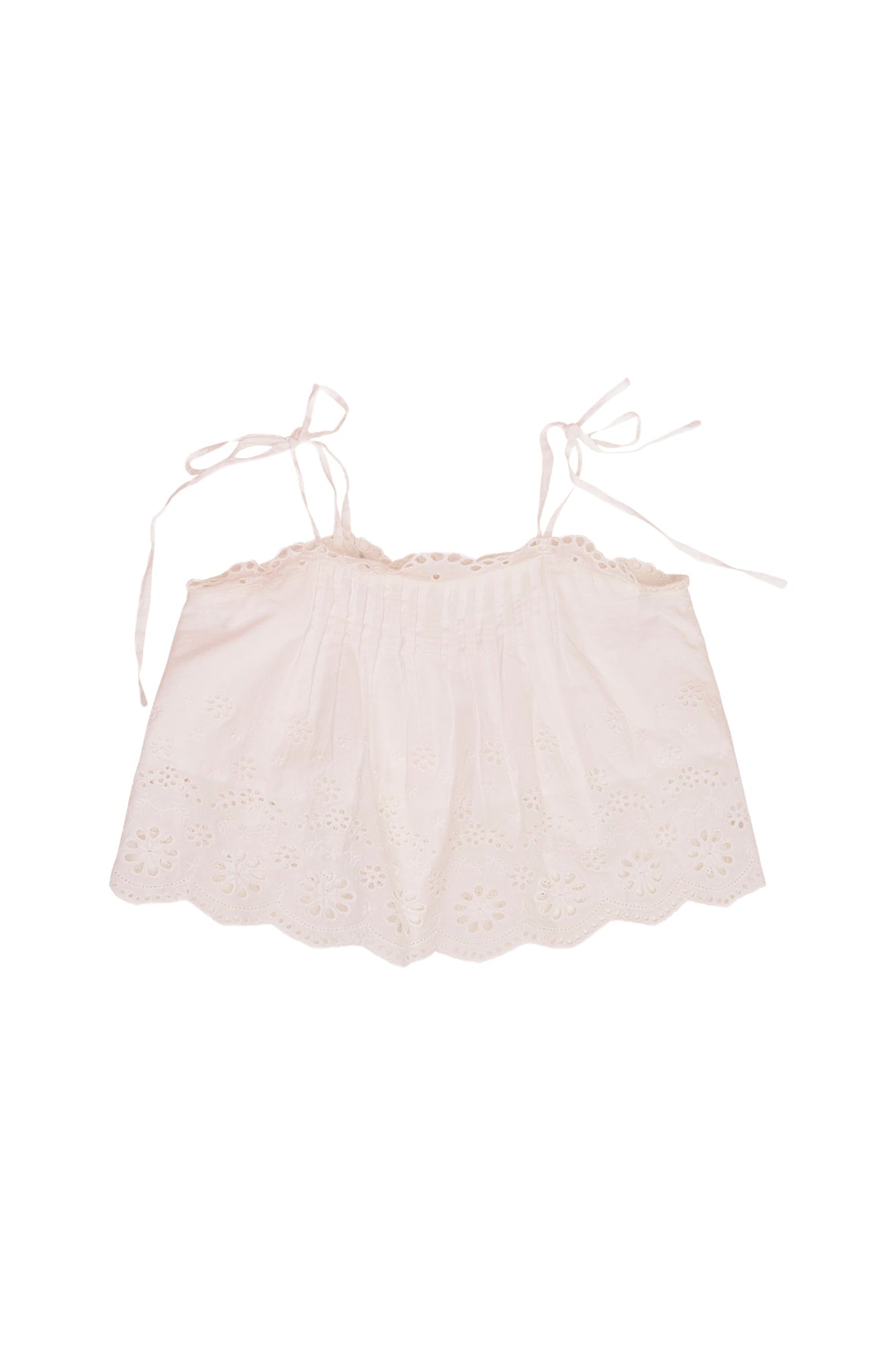 Girls Galine Eyelet Lace Top | Optic White