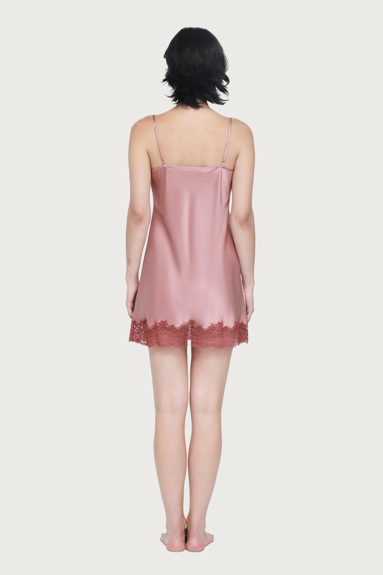 Silk Lace Chemise | Mauve