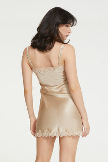 Silk Pintuck Chemise | Mink