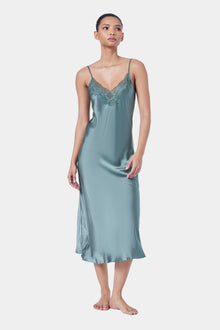 Silk Lace Slip | Moss