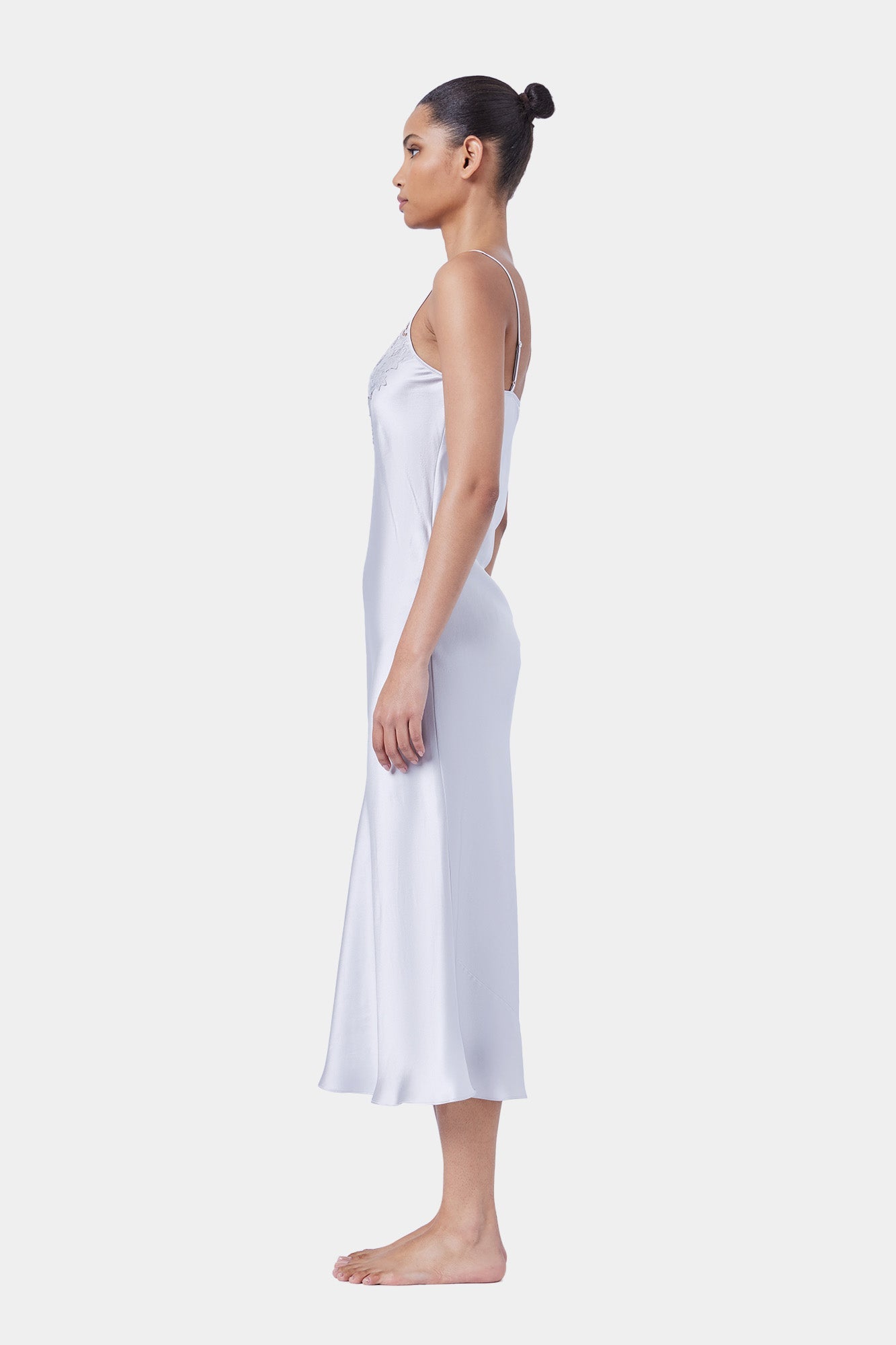Silk Lace Slip | Silver