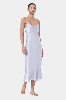 Silk Lace Slip | Silver