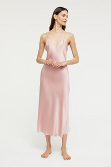 Silk V Neck Slip | Bridal Rose