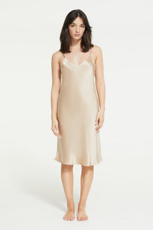 Silk Midi Slip | Mink