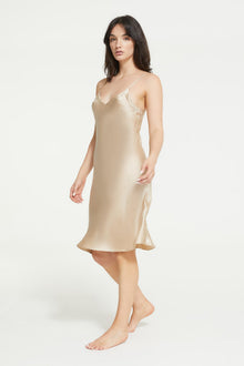 Silk Midi Slip | Mink