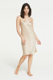 Silk Midi Slip | Mink