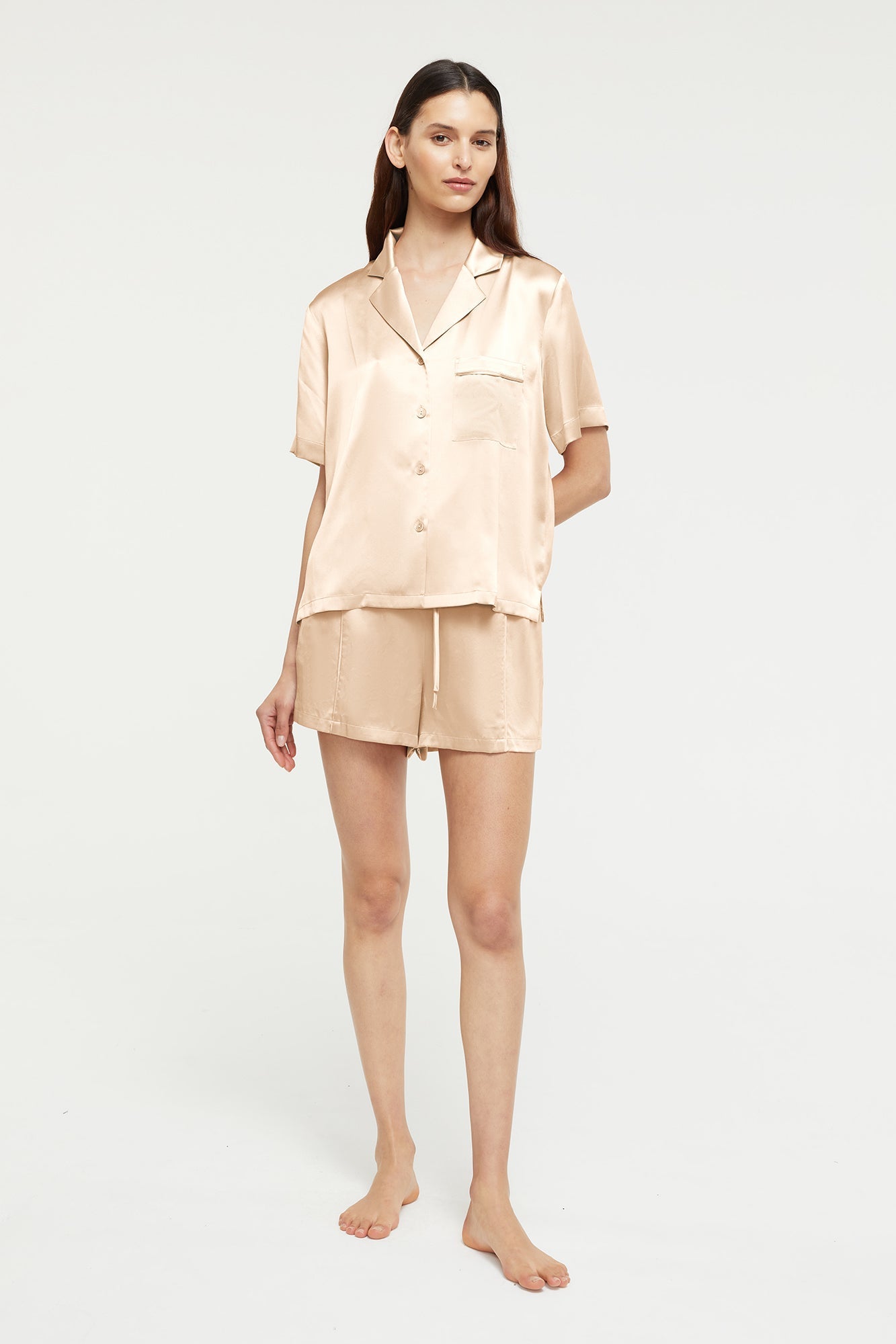 Fine Finishes Short Pajama | Mink