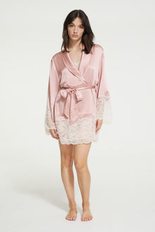 Silk Lace Robe | Bridal Rose