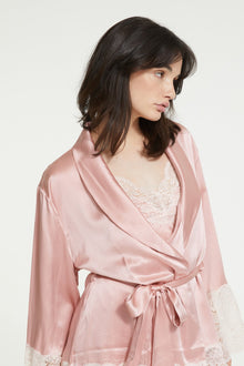 Silk Lace Robe | Bridal Rose