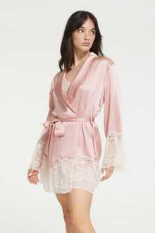 Silk Lace Robe | Bridal Rose