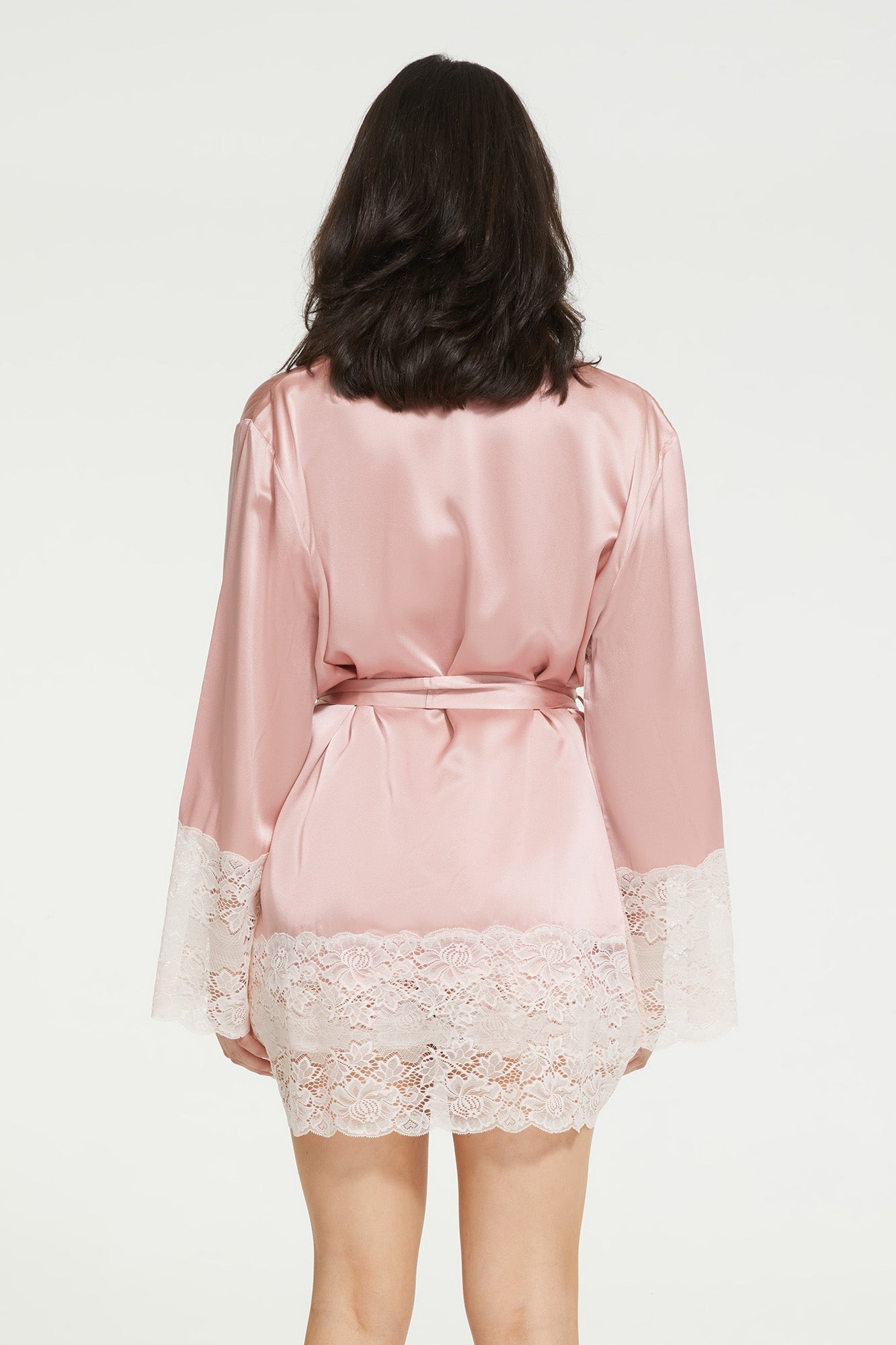 Silk Lace Robe | Bridal Rose