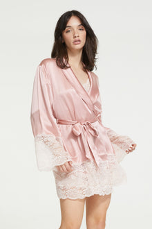 Silk Lace Robe | Bridal Rose