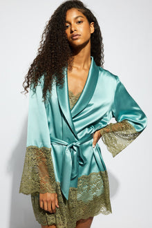 Silk Lace Robe | River