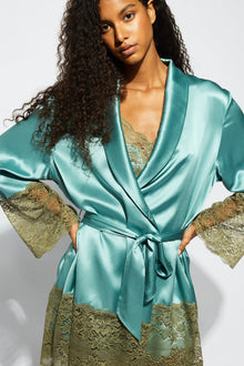 Silk Lace Robe | River