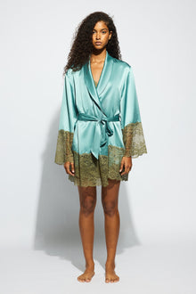 Silk Lace Robe | River