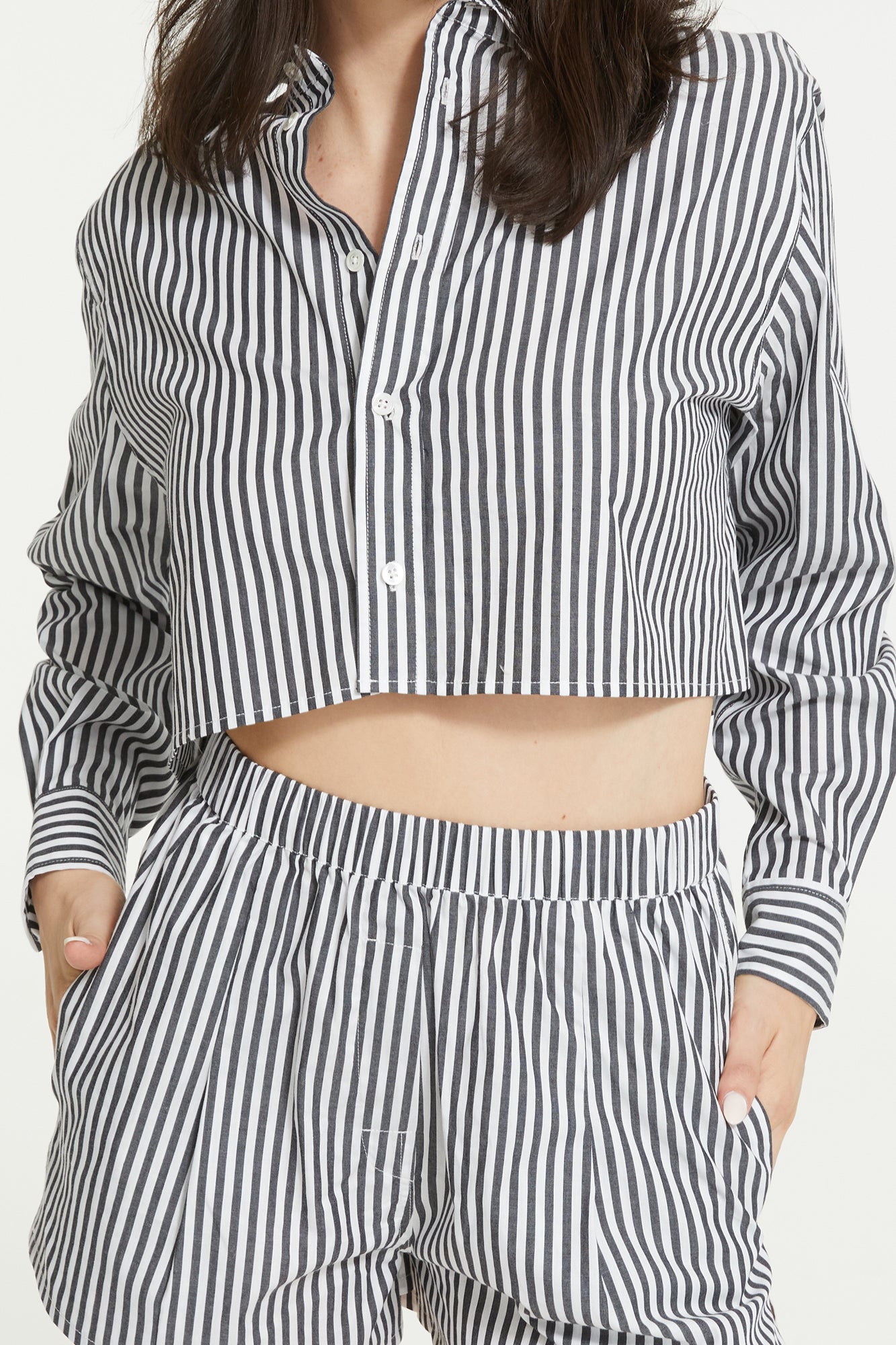 Franca Stripe Short | Black Stripe