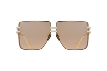 Womens | Gendarme Sunglass | White Gold - Bone | Medium Brown