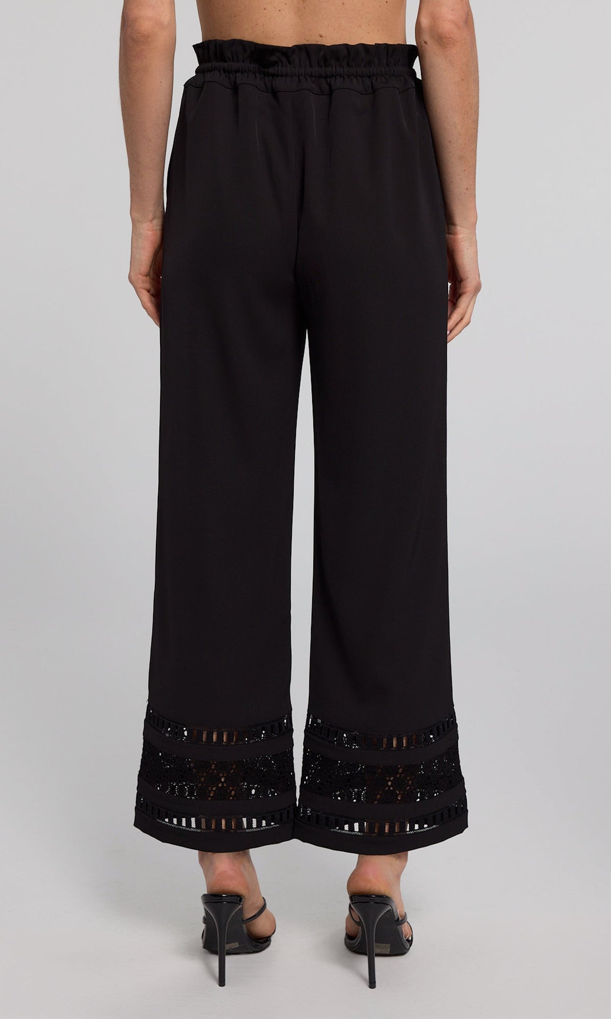 Rosa Lace Combo Pant | Black