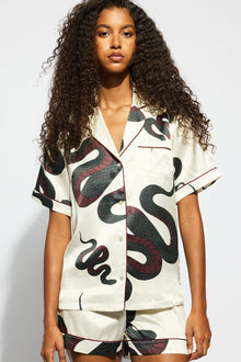 Fine Finishes Short Pajama | Snake Print