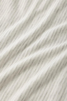 Fabric Swatch of Gisele Printed TENCEL Modal Long PJ Set - Heritage Stripe Light Heather Grey/Peppercorn