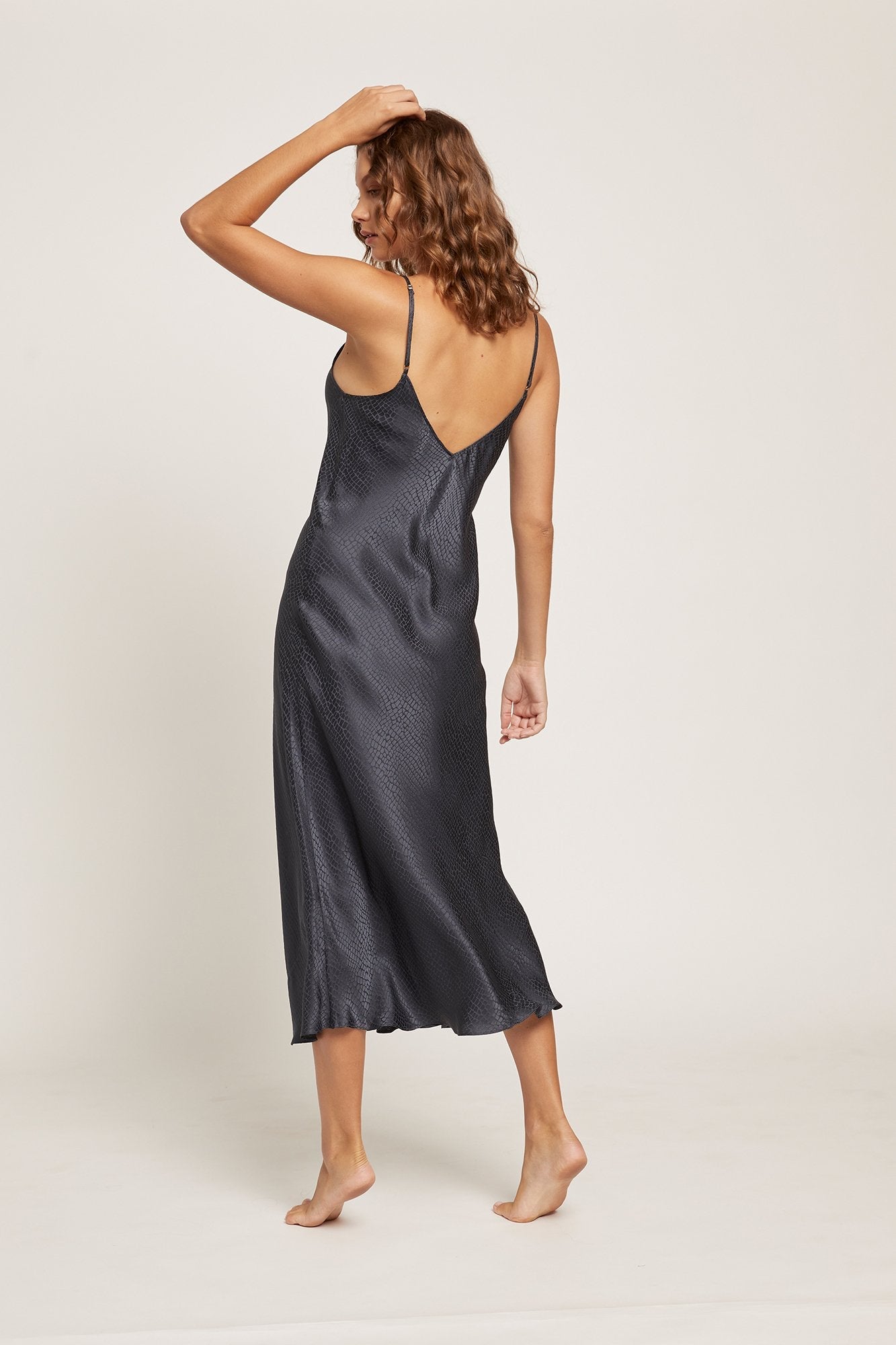 Silk Jacquard Slip | India Ink
