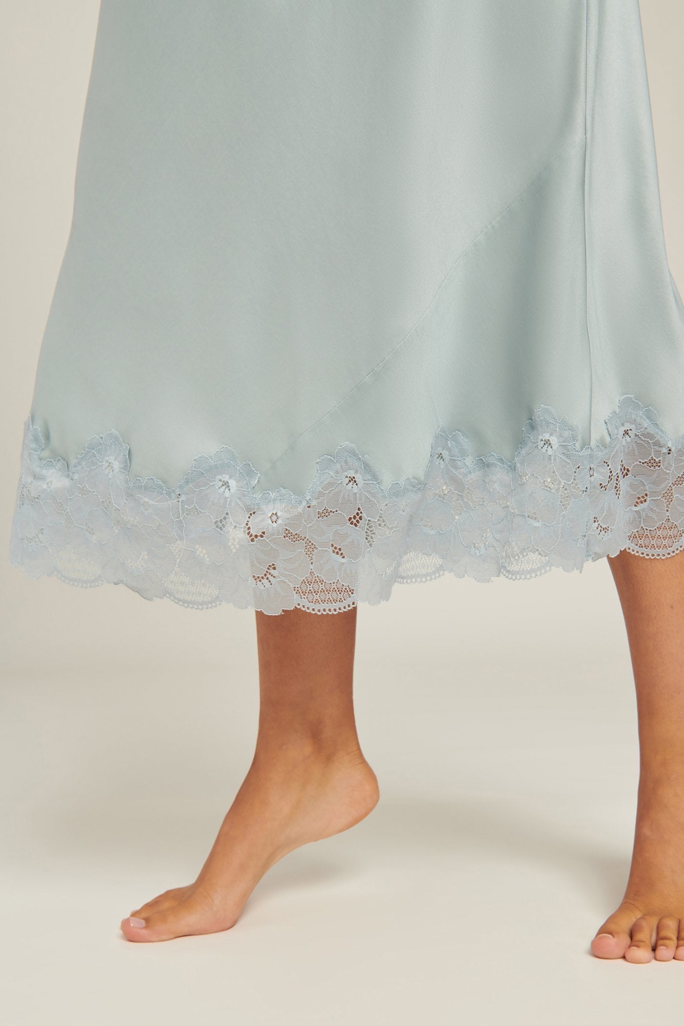 Washable Silk Blend Slip | Pearl Blue