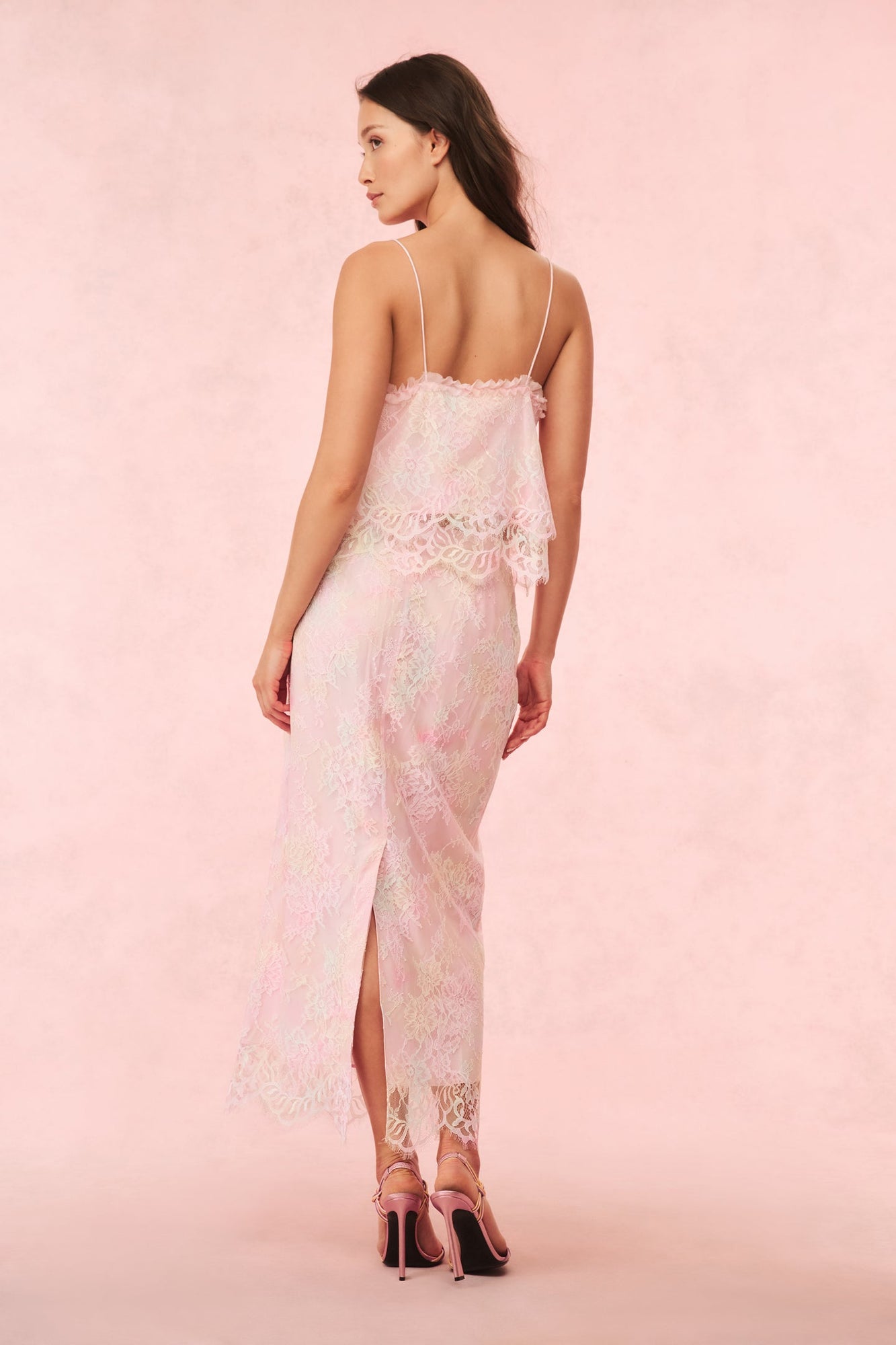 Goodall Tie-Dye Lace Maxi Skirt | Rainbow Sprinkles