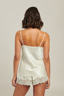 Silk Cami with Lace | Soft Sage